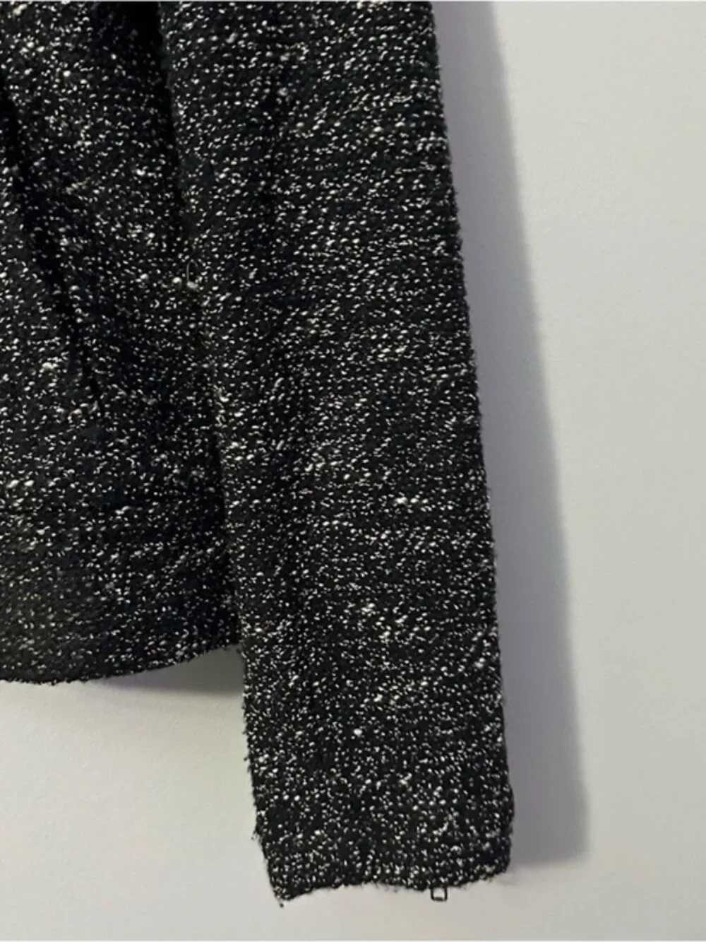 J. Crew Black & White Tweed Moto Jacket size 4 - Picture 5 of 9